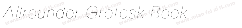 Allrounder Grotesk Book字体转换